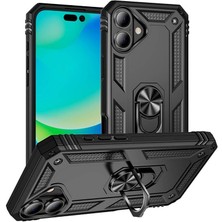 Delixa ile Uyumlu iPhone 16 Kılıf Kapak Siyah