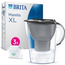 Delixa Marella Xl 3x Maxtra Pro All-In-1 Filtreli Sürahi Paketi Pro - Grafit (3.5 Lt)