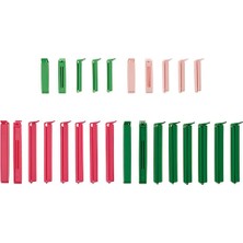 Delixa Bevara Torba Klipsi,boyutlar: 6 cm Uzunluğunda 10 Adet ve 11 cm Uzunluğunda 16 Adet, Karışık Renkler