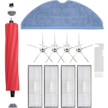 Delixa Roborock S7 S7 Maxv S7 S7 Maxv Ultra Beyaz Uyumlu Yedek Fırça Hepa Filtre Mop Seti, 11 Parça