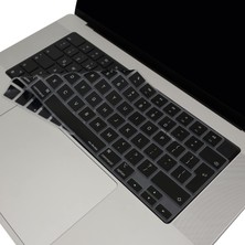 Delixa MacBook Klavye Koruyucu Silikon Kılıf Ingilizce Baskılı Uk-Ters L Enter Tipi Air 13,6-15,3inç- Pro 1