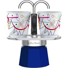 Delixa - Set Mini Express: Ocak Üstü Espresso Pişirici + 2 Cups - Kandinsky Serisi