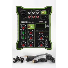 Delixa MDX-100 Stüdyo Kayıt Için Ses Kartlı Mixer +48V Phantom Power ile Stüdyo Mikser