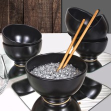 Delixa Mat Siyah Rodos Çorba Kasesi 14 cm 6 Adet