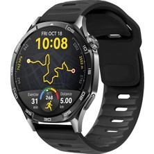 Delixa 22MM ile Uyumlu Saatler Için Rugged 46MM Yumuşak Silikon Kordon Huaweı Watch (Gt5/gt4/watch 4 Pro/gt