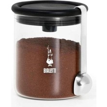 Delixa - Kahve Saklama Kavanozu - 250GR - Silikon Contalı Hava Geçirmez Kapak - Paslanmaz Ölçü Kaşığı - Cam