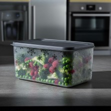 Delixa No Frost Silikon Yumuşak Kapalı Saklama Kabı Dondurucu ve Buzluk Saklama Kabı 3150 Ml, Kapaklı No Fr