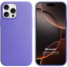 Delixa iPhone 16 Pro Kılıf Liquid Lansman Silikon Lila [iphone 16 Pro ile Uyumlu Kılıf - Lila]