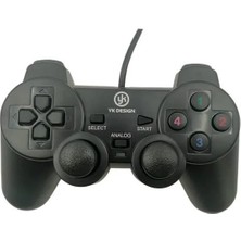 Epilons Çift Titreşimli USB Kablolu Oyun Kolu Pc Uyumlu Vibration Gamepad