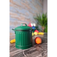 Pratik 4l Tezgah Üstü Çöp Kovası, Koyu Yeşil Renkli
