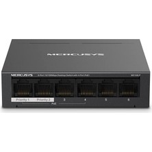Delixa Mercusys MS106LP, 6-Port 10/100MBPS Desktop Switch With 4-Port Poe+