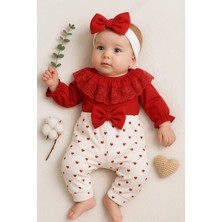 Beruflic Dantel Yaka Kız Bebek Tulumu % 100 Pamuk