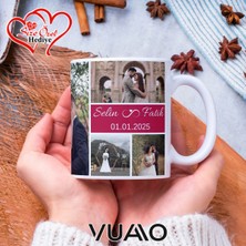 UltraMint Kişiye Özel 7 Fotoğraflı, Isimli ve Tarihli Hediye Kupa Bardak