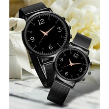 UltraMint Şık Siyah Çift Kol Saatleri, Sevgililer Günü Için Özel Hediye