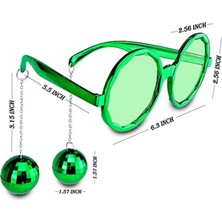 MiraLive Disko Toplu Küpeli Parti Gözlüğü Yeşil Renk