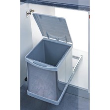 Pratik Dolap Içi Raylı Çöp Kovası, Paslanmaz Krom, 12 Lt