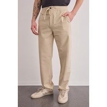 JustBoga Erkek Baggy Rahat Kesim Relax Fit Beli Lastikli Bağcıklı  Örme Jogger Pantolon