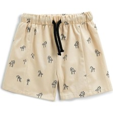 Delixa Chino Şort Cepli Dinozor Baskılı Pamuklu