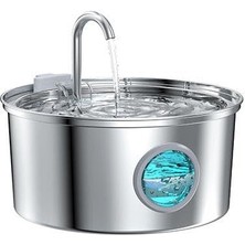 Delixa Electron 3.2 L Paslanmaz Çelik Otomatik Su Pınarı – Sessiz Pompa, Sürekli Su Sirkülasyonu, Kedi ve K