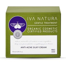 Delixa Iva Natura Organik Yağlı Ciltler Için Akne Karşıtı Krem Kara Kafes Otu ve Ardıç Yaprağı Özlü 50 ml