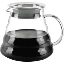 Delixa Epınox Cam Drip Kahve Servis Sürahisi - Drip Coffee Server - 600 ml - Isıya Dayanıklı Borosilikat Ca