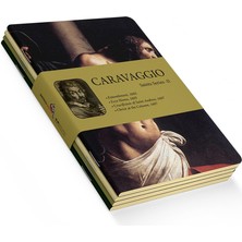 Delixa Retronote Saint Series Iı - A5, Caravaggio 4'lü Defter Seti Iv, Çizgisiz, Toplam 256 Sayfa, Her Biri