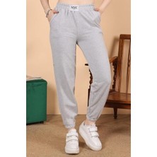 Epilons Rahatlığın Şıklığı Tarz Gri Paçası Lastikli Eşofman Altı