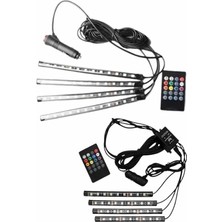 Epilons 12'li Şerit LED Işık Rgb Sese ve Müziğe Duyarlı Araç Içi Ayak Altı