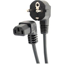 Delixa C13 Power Kablo - 90 Derece L Uç - Dik Açılı - Standart Power Kablosu - 1.8 mt