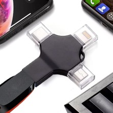 Delixa Type-C ve Lightning Android IPhone IPad Usb-C Flash Bellek Dosya Aktarım Çevirici Adaptör