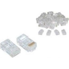 Delixa 4220 100 Adet RJ45 Jack Cat5 Internet Kablo Kablosu Ucu Konnektör Connector