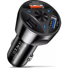 Epilons 55w 3 Port Usb Araç İçin Telefon Şarj Cihazı 3 Girişli Çakmaklık Adaptör-31a Pd 20w Qc 30