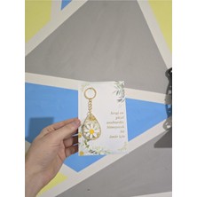 UltraMint El Yapımı Papatyalı Anahtarlık, Sevgililer Günü Özel Hediye