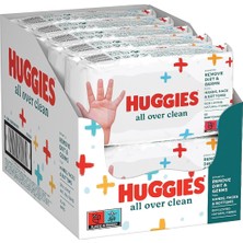 Delixa Huggies All Over Clean Bebek Islak Mendil 56 Adet - 10'lu Paket (10 x 56 Paket, Toplam 560 Mendil) (