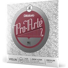 Delixa D'addario Pro-Arte Keman Ip Seti, Yara E, 4/4 Ölçekli, Orta Gerilim