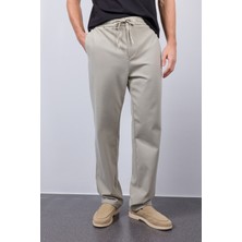 JustBoga Erkek Baggy Rahat Kesim Relax Fit Beli Lastikli Bağcıklı  Örme Jogger Pantolon