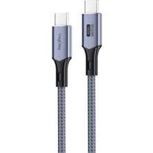 Delixa Veggieg 100W 5A Usb3.2 Gen 2 20 Gbps 8k 60Hz Type-C Görüntü Şarj ve Data Kablosu 3 Metre