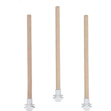 Delixa 3'lü Pürüzsüz Ahşap Kuş Tüneği 40 cm