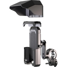 Delixa X-Level Universal Motosiklet Bisiklet Gidon Telefon Tutucu, 360 Derece Dönebilir, Suya Güneşe Karşı