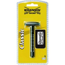 Delixa Wilkinson Sword Klasik Tıraş Makinesi + 5 Jilet Yedek Hediyeli