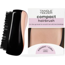 Delixa Tangle Teezer Kompakt Şekillendirici Dolaşık Açıcı Saç Fırçası, Gül Altın Siyah, 1 Gram