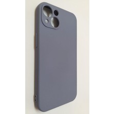 Delixa iPhone 13 ile Uyumlu Kadife Astarlı Jean Blue Mat Silikon Kılıf – Kamera Korumalı, Şok Emici