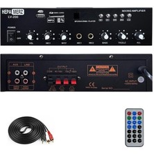 Delixa Hepa Merz LV-200 100V Trafolu ve 4-16 Ohm Mixer Amfi 200W Anfi Bluetooth USB
