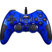Delixa MT40 Çift Analoglu Kol USB Pc Bilgisayar Ps3 Oyun Kolu Gamepad Joystick (Lacivert)