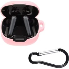 Delixa Soundcore Liberty 4 Nc Ile Uyumlu Silikon Kılıf Tam Koruma Renkli Kılıf (Pembe)