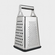 Delixa Mallart® Paslanmaz Çelik 4 Taraflı Rende – 24 cm | Çok Amaçlı Mutfak Rendeleme Aracı | Peynir, Sebze