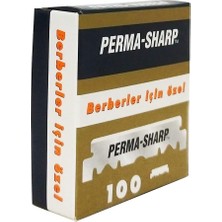 Delixa Perma Sharp Berber Jileti, 100'LÜ Paket, Yarım Tıraş Bıçağı, Ustura Uyumlu Permasharp Jilet (1)