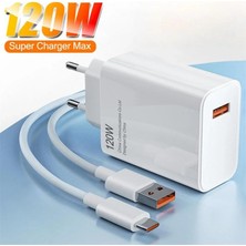 Epilons 120W Turbo Saniye Göstergeli Hızlı Şarj Aleti Adaptör Kablo Set (Markasiz)