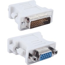 Delixa DVI (24+5) To VGA Dönüştürücü Adaptör Monitör Kablo Ucu Çevirici