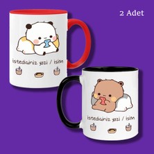 UltraMint Renkli Kupa Bardak, Isim ve Yazı Yazılabilir, Sevgililere Özel Tasarım